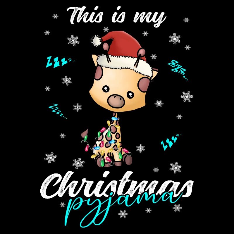 Giraffe Pyjama Weihnachten Schlafen
