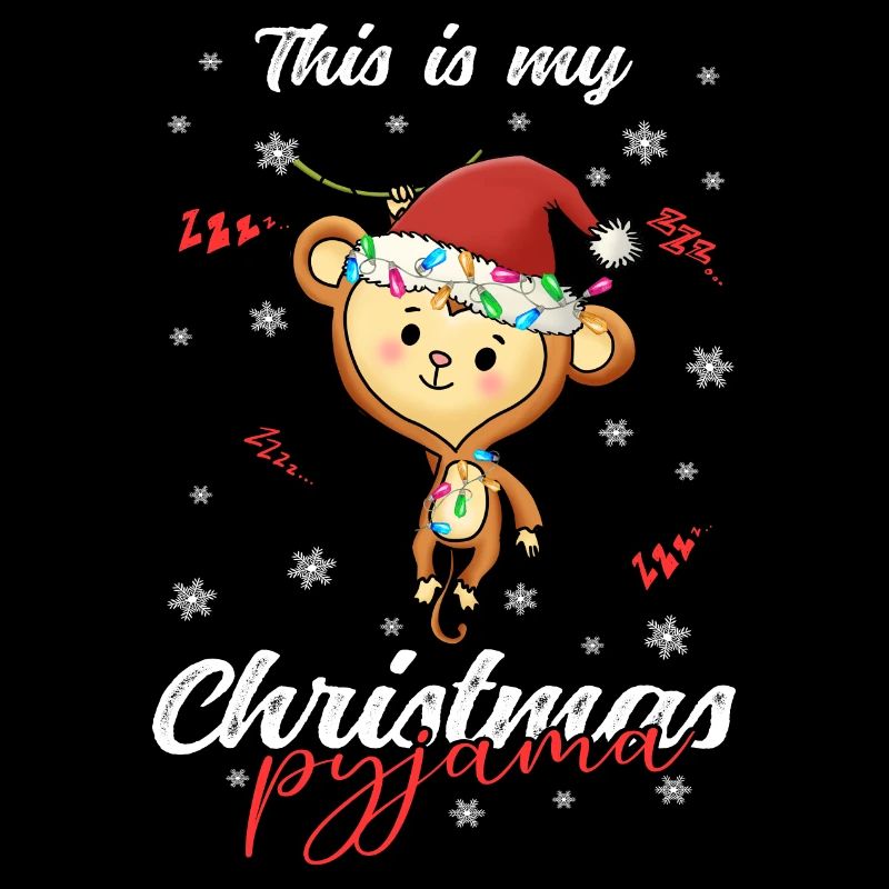 Affe Pyjama Weihnachten Schlafen