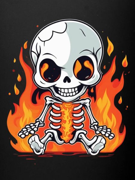 Squelette de feu