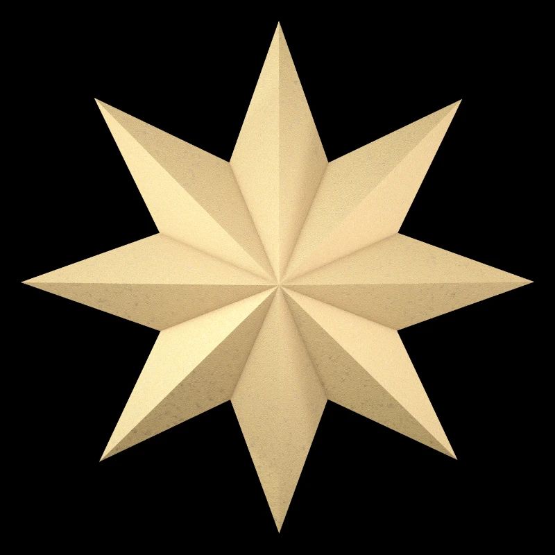3d christmas star