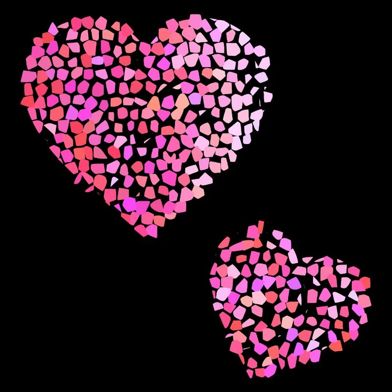 Two pink hearts