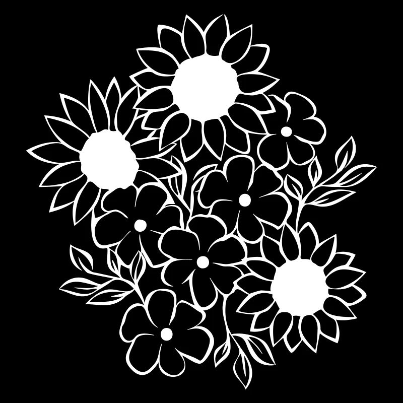 Fleurs vecteur blanc