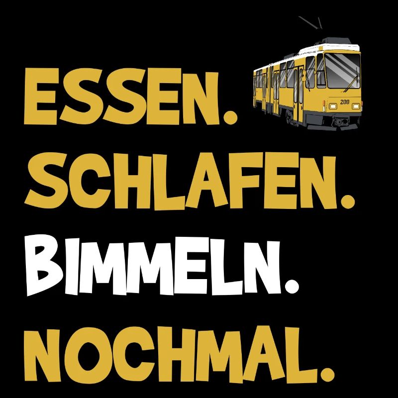 Straßenbahn KT4D Bimmelbahn Spruch Geschenk