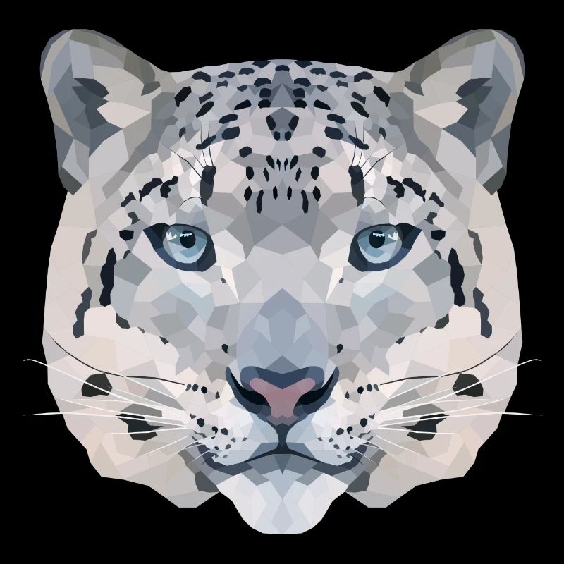 Polyart Schneeleopard