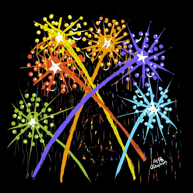 Impressionist fireworks display