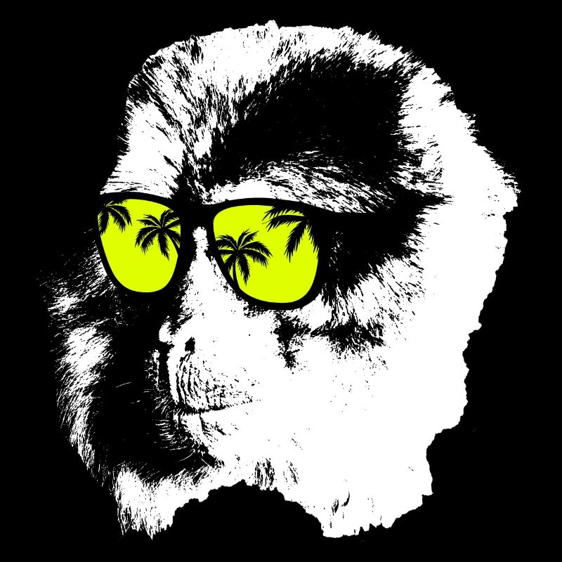 Monkey DJ mit Kopfhörer und Sonnenbrille Geschenki
