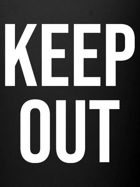 Keep out blanc