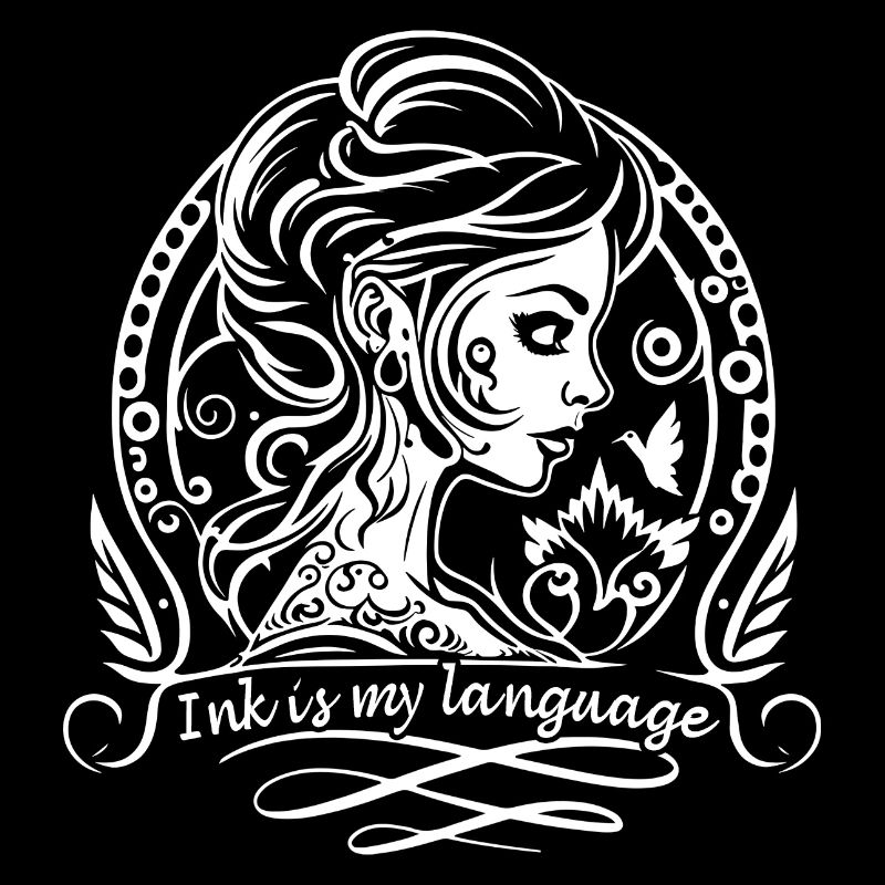 Abstract Amusing Language Of Tattoos Quote