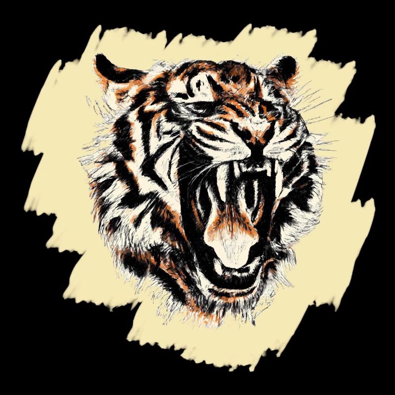 Cool tiger motif on background