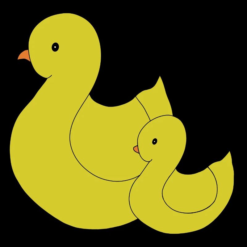 Maman canard et bébé