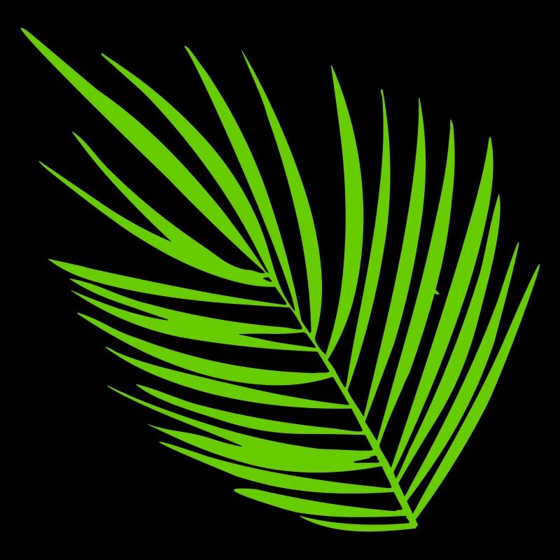 Palm frond left short