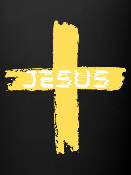 Jésus croix jaune