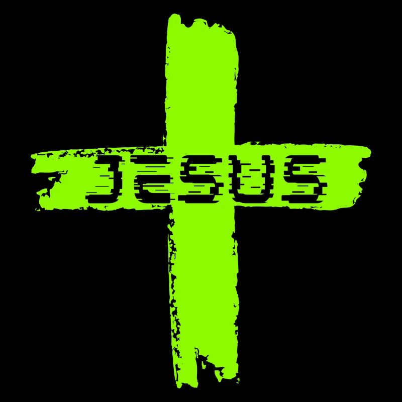 Jesus cross green