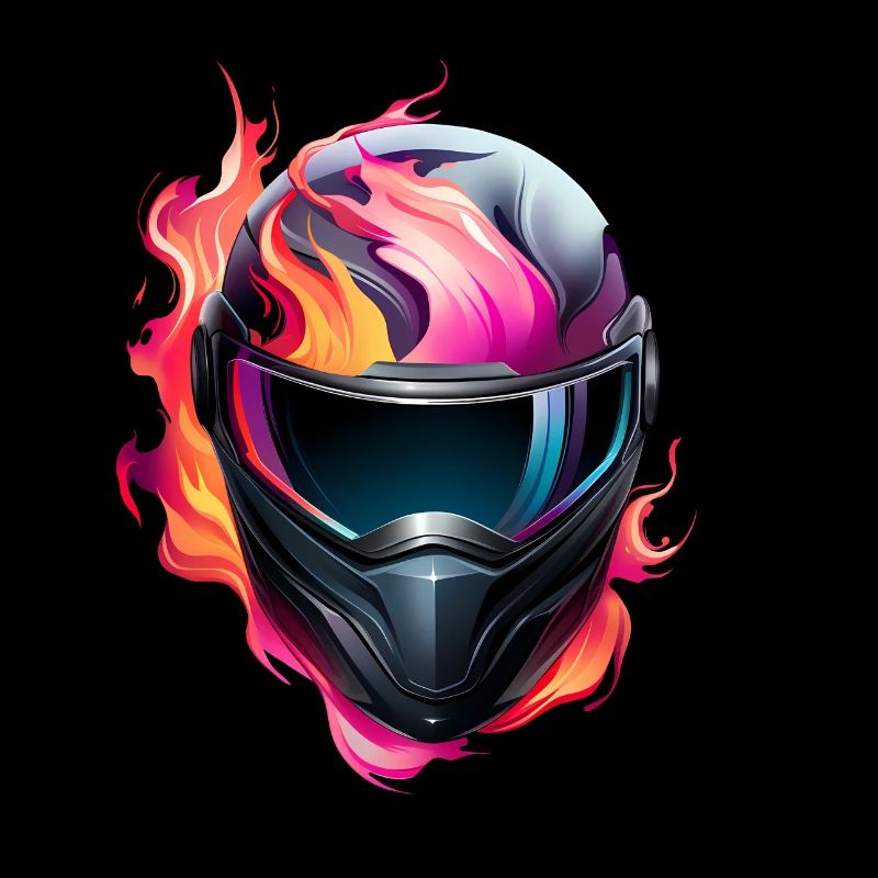 Burning Race Helmet