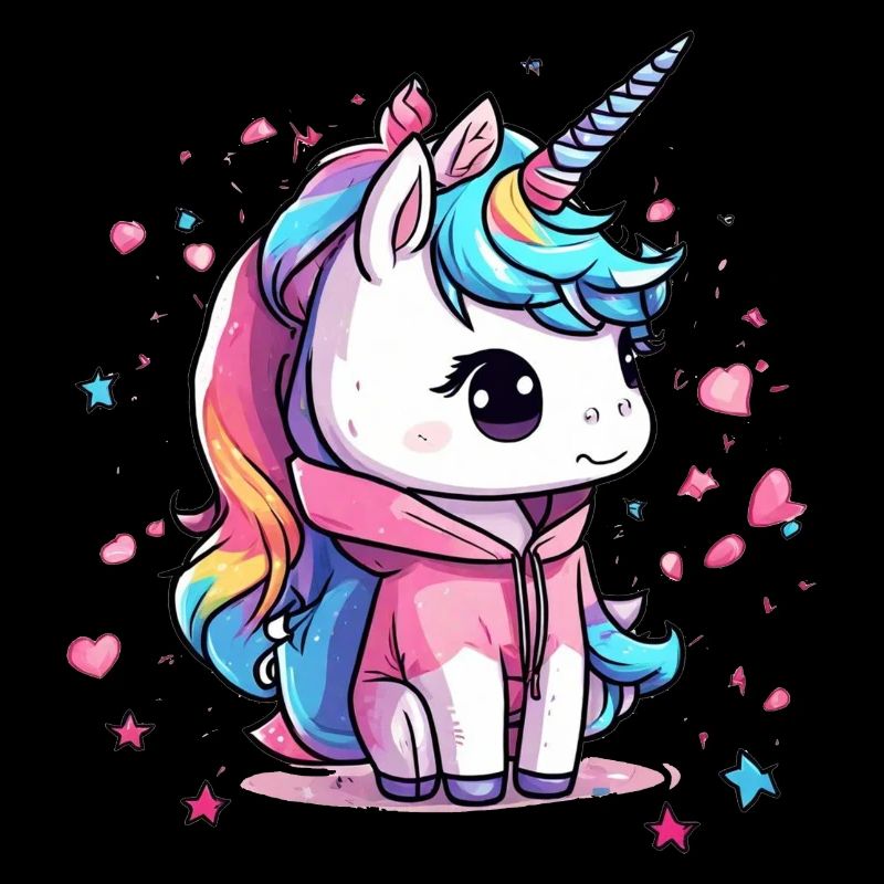 buntes Regenbogen Einhorn