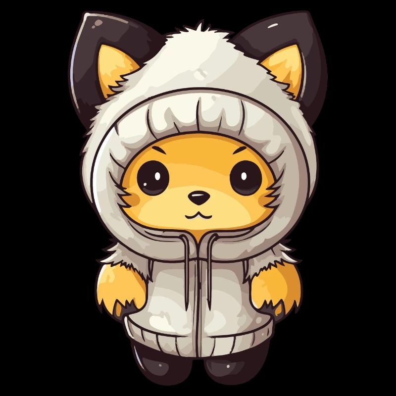 Fuchs Winter Comic Niedlich