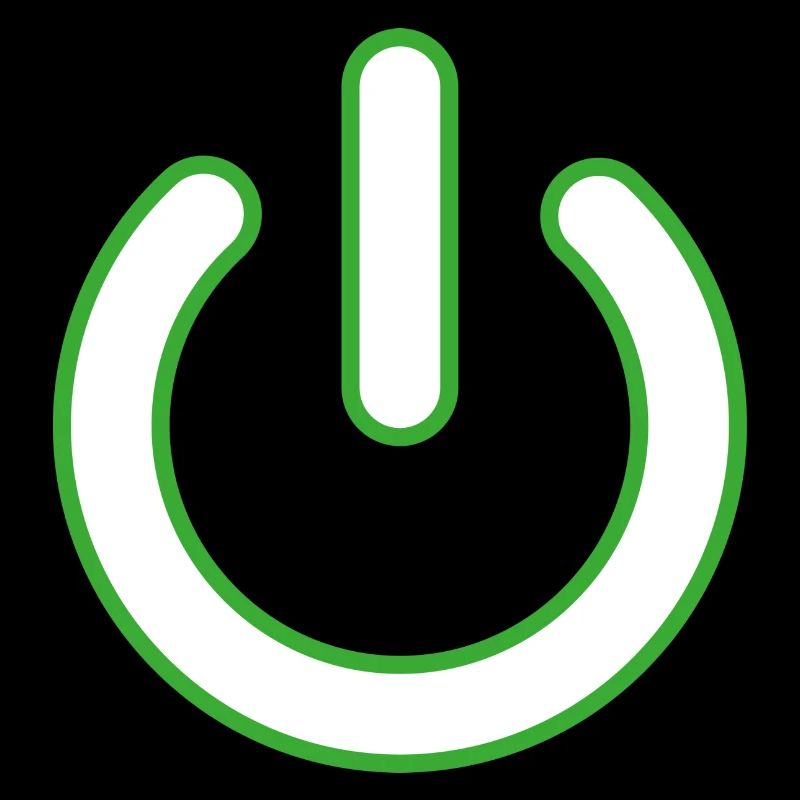 grüner Powebutton