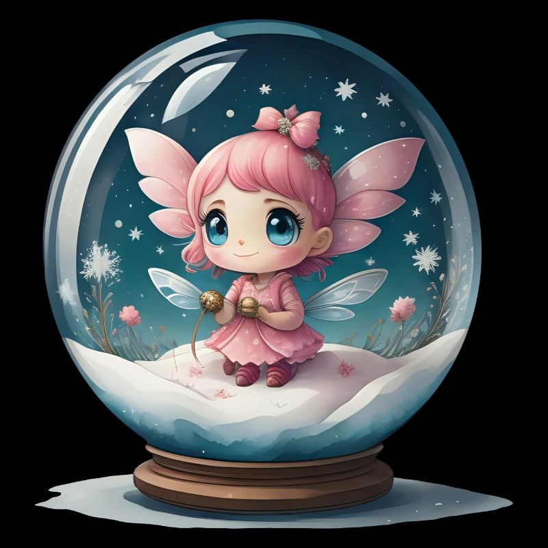 Petit lutin de Noël dans une boule à neige