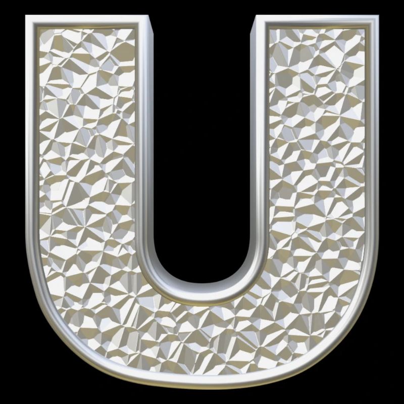 U, letter, initial, monogram,