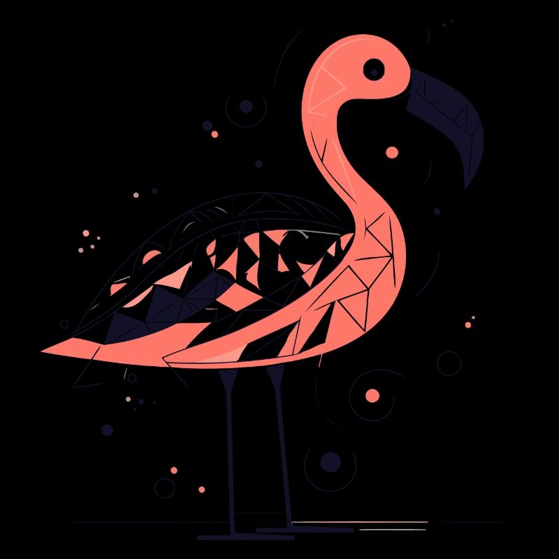 Flamingo Abstract Geometric