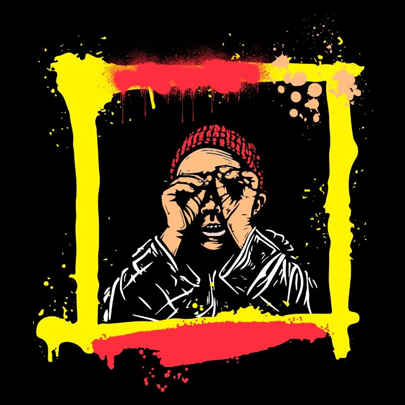 Graffiti - Junge im Fenster