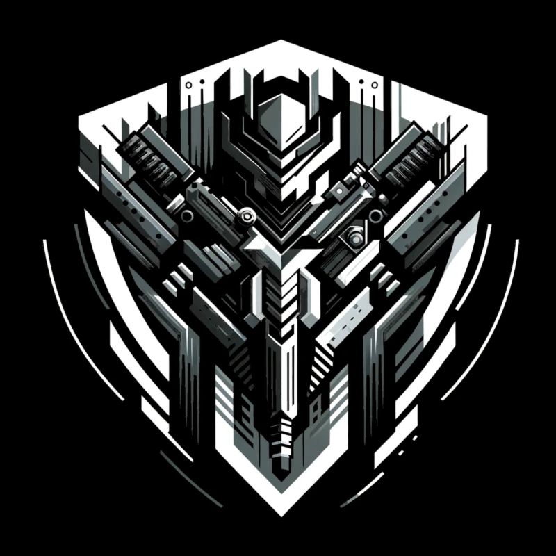 Monochromes Mech-Herz
