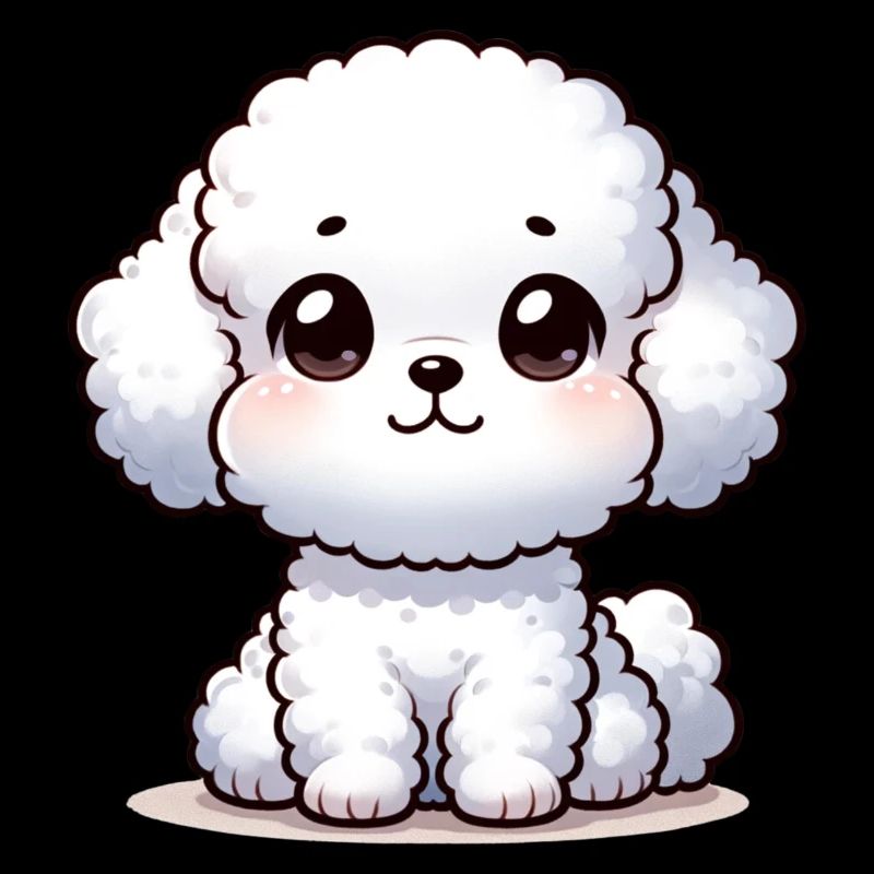 Digitale Illustration des süßen Bichon Frise