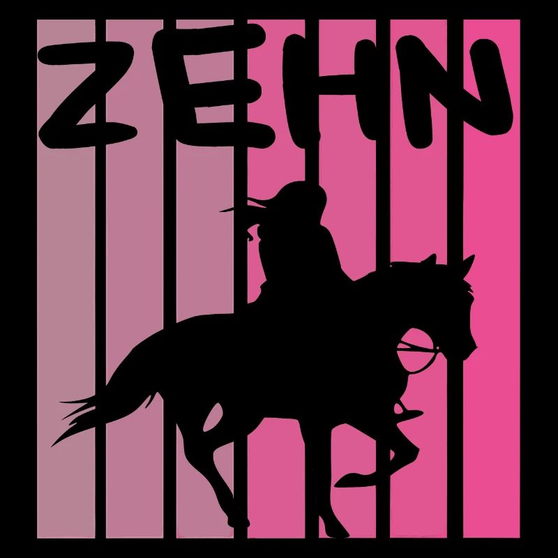 10.Geburtstag,Retro Pferde Design