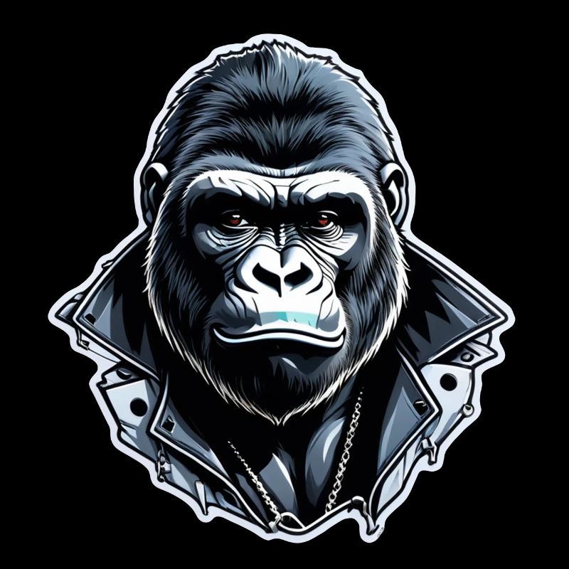 Gorilla mit Goldkette