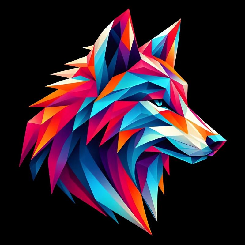Polygon Wolf Kunst