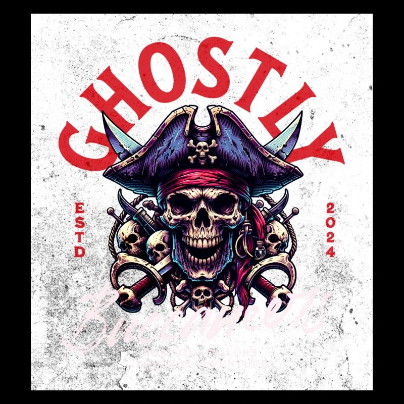 Ghostly Buccaneers Pirate Skeleton Design