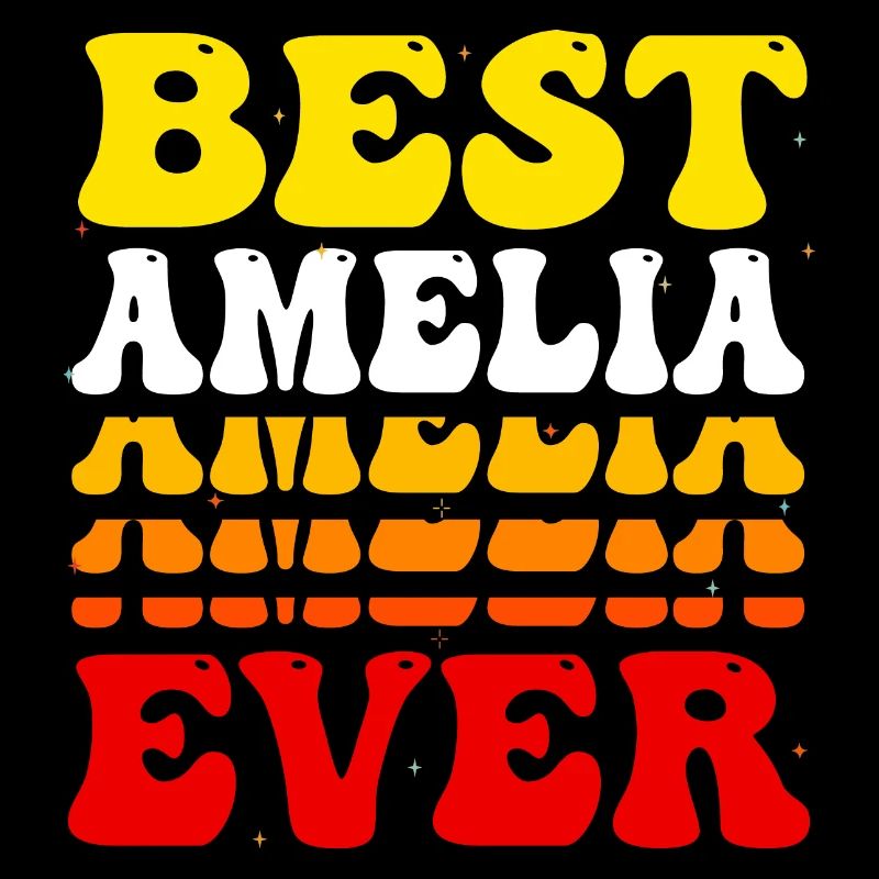 Groovy Vintage Custom Amelia Name - Mignon Meilleur