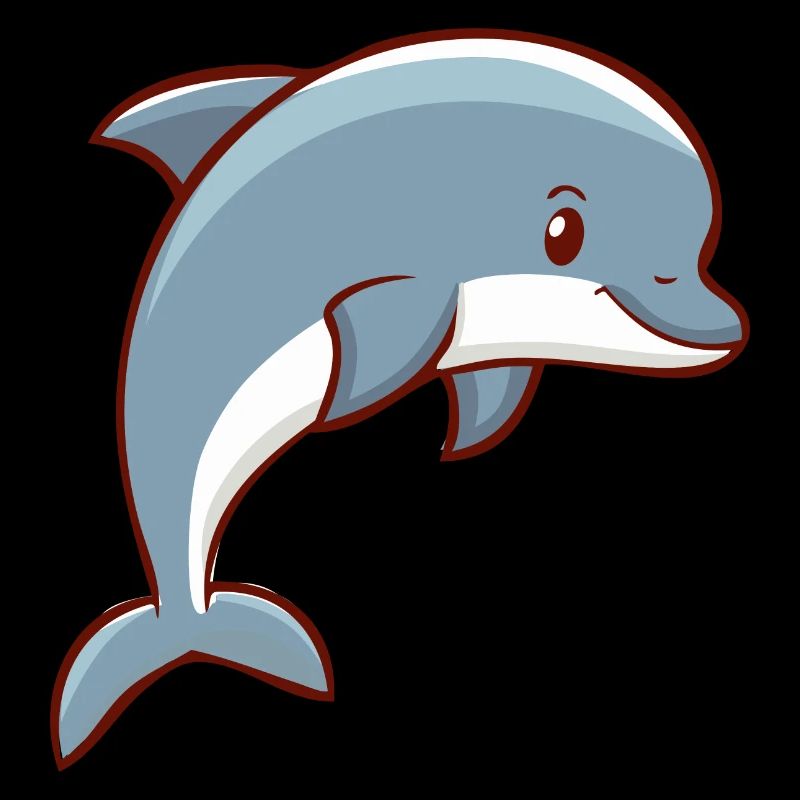 Delphin - süßer Comic-Delfin kawaii