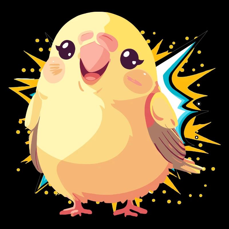 Perruche perruche, Moineau, Oiseaux