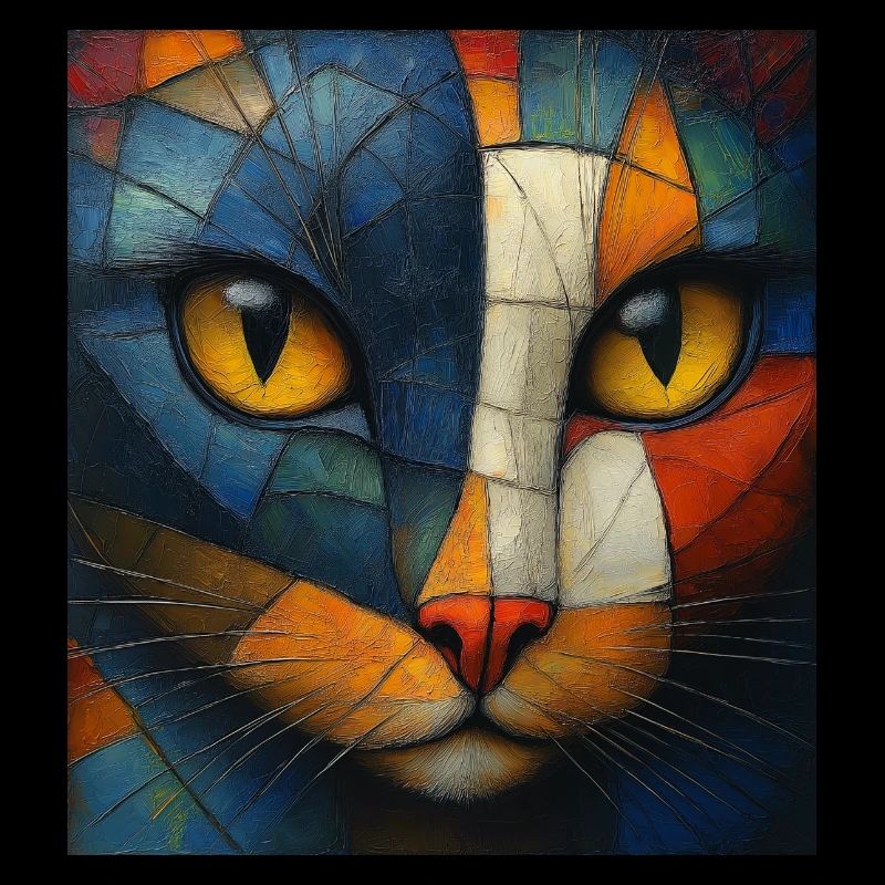Kubistische Katze