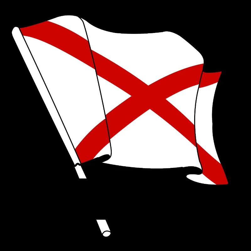 Drapeau Alabama bannière de texte