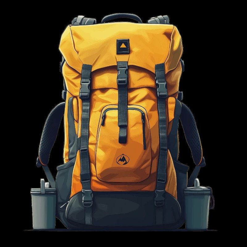 Wanderrucksack – Detaillierte Illustration