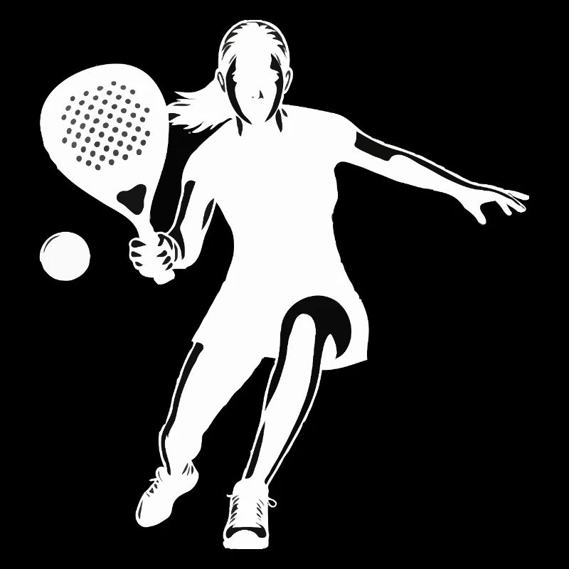 Padel player front white