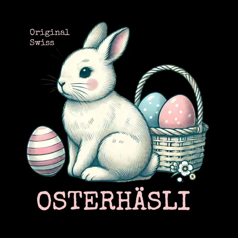 🐰 Easter bunny – vintage Swiss Easter design