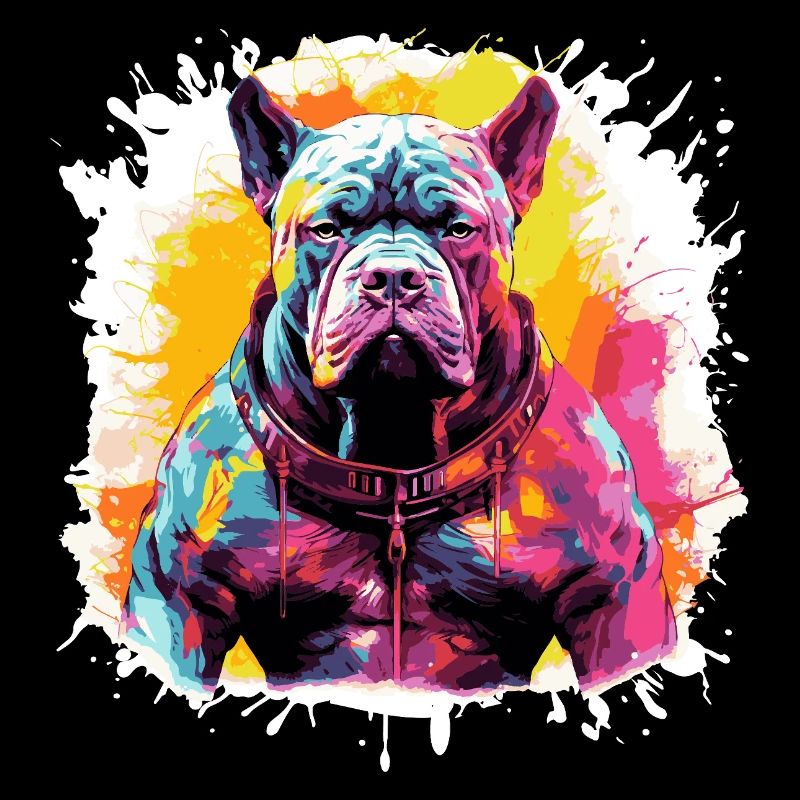 Portrait de chien coloré