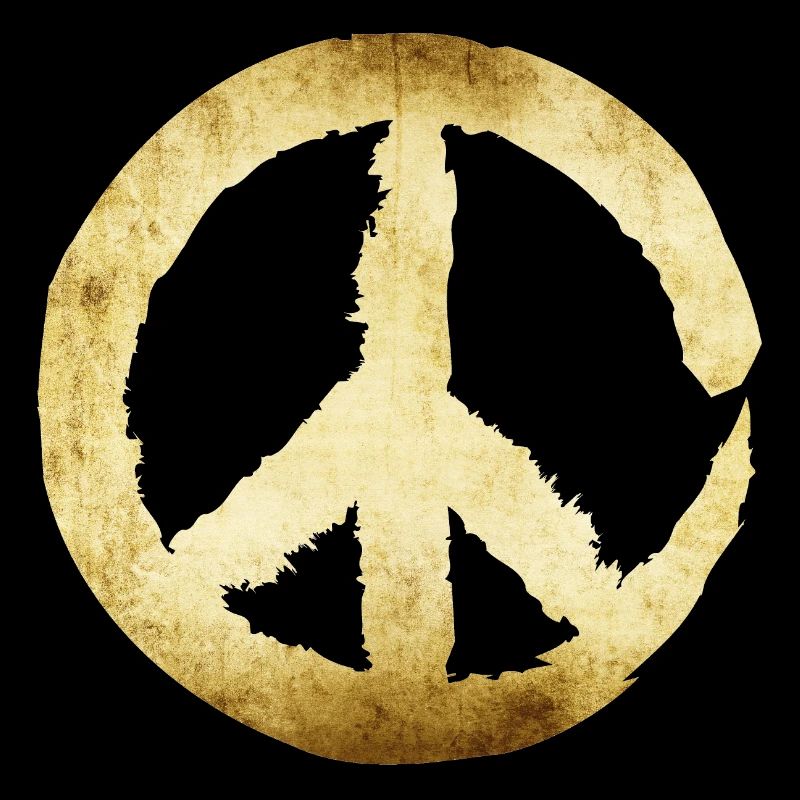 Peace Zeichen - Gold