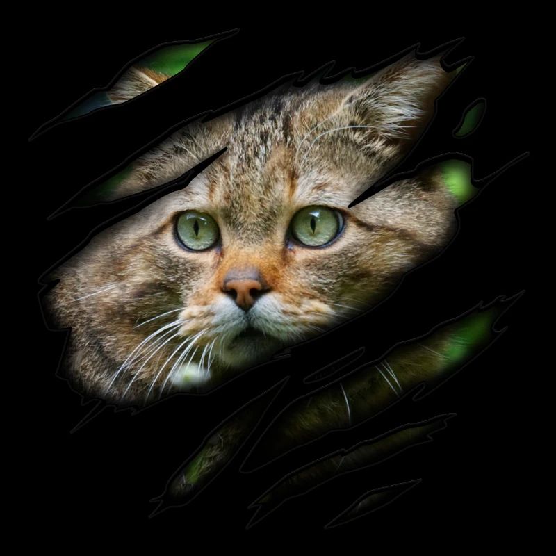 Chat sauvage en moi