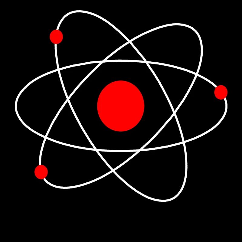 Atom drawing cartoon atomic model