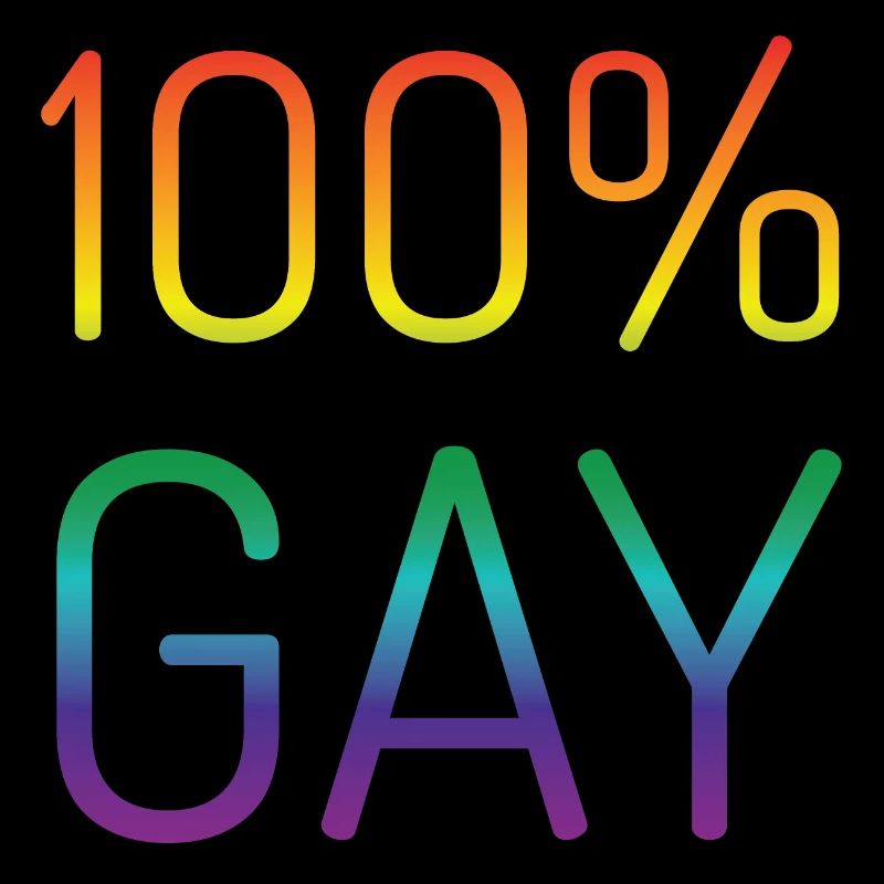 100% Gay in Regenbogenfarben
