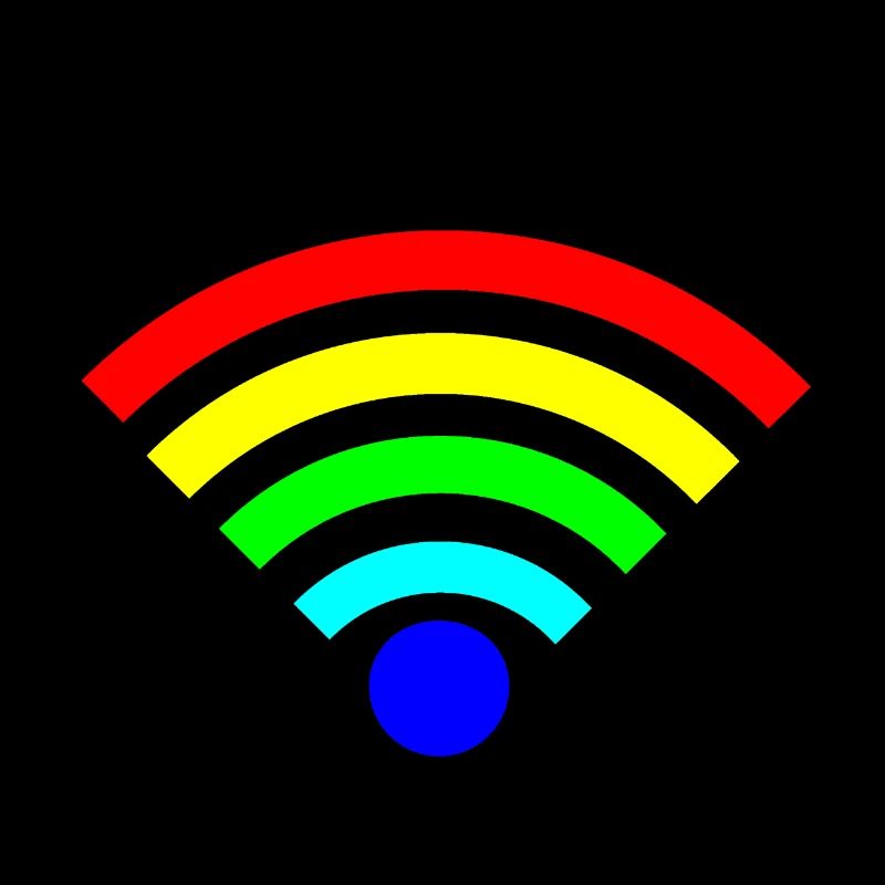 Regenbogen WLAN bunt
