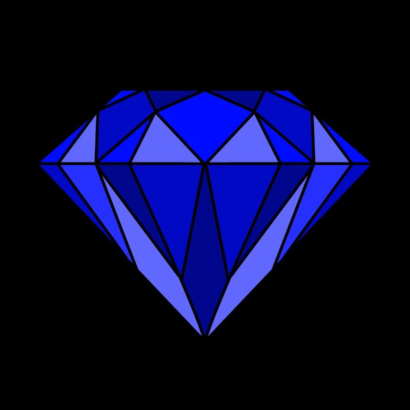 Diamant en bleu