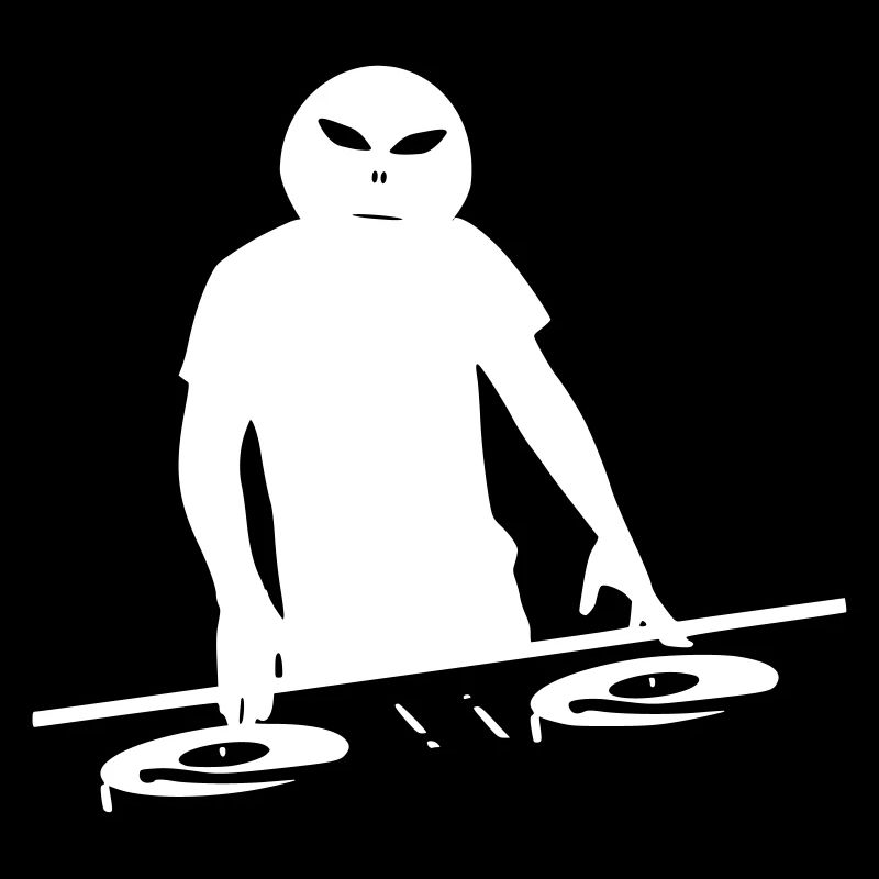 Alien DJ Vinyl Psychedelic Tekno Raver