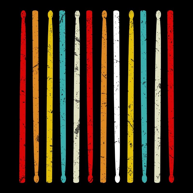 Retro Drumsticks Drum Drums Batteur
