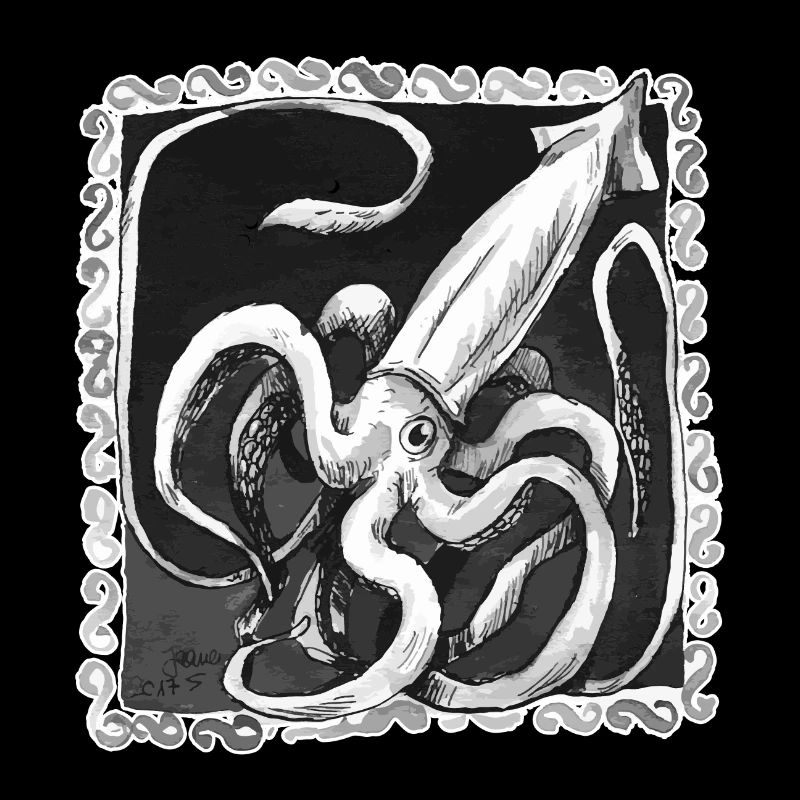 Calamar Géant Krake Cadeau Inktober Drôle
