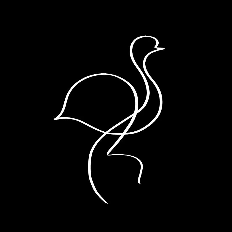 One Line bird white
